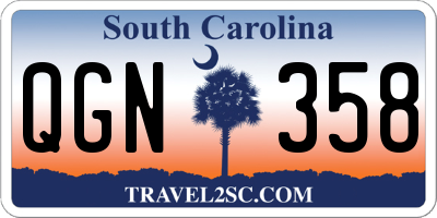 SC license plate QGN358