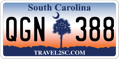SC license plate QGN388