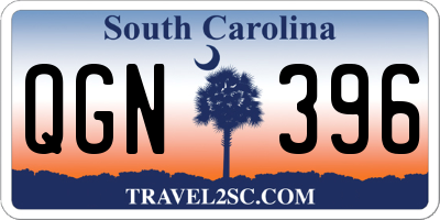 SC license plate QGN396