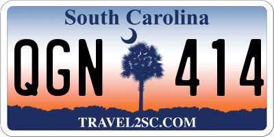 SC license plate QGN414