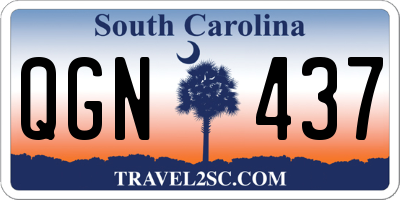 SC license plate QGN437