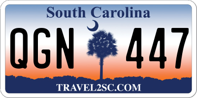 SC license plate QGN447