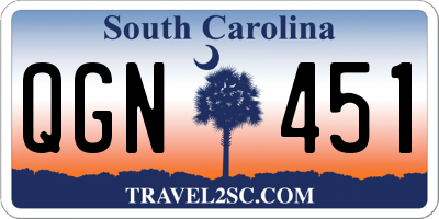 SC license plate QGN451