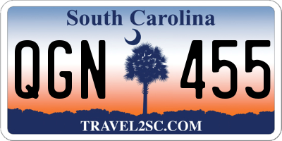 SC license plate QGN455