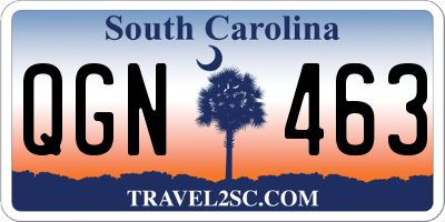 SC license plate QGN463