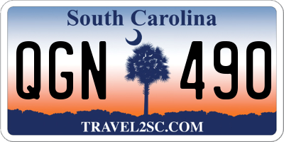 SC license plate QGN490