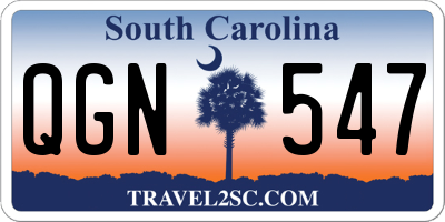SC license plate QGN547