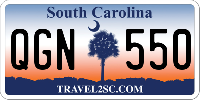 SC license plate QGN550