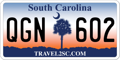 SC license plate QGN602