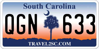 SC license plate QGN633