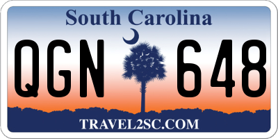 SC license plate QGN648