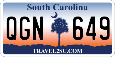 SC license plate QGN649