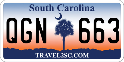 SC license plate QGN663