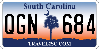 SC license plate QGN684