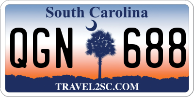 SC license plate QGN688