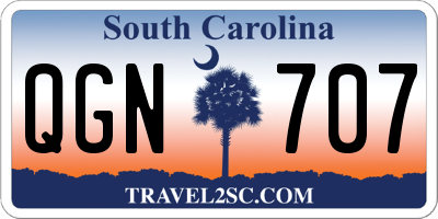 SC license plate QGN707