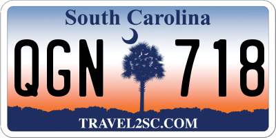 SC license plate QGN718