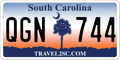 SC license plate QGN744