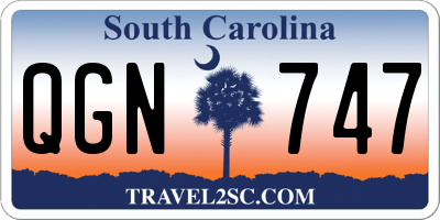 SC license plate QGN747
