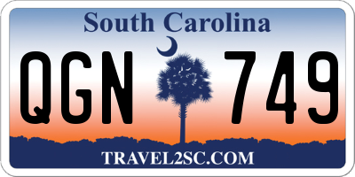 SC license plate QGN749