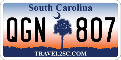 SC license plate QGN807
