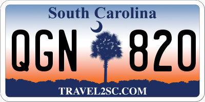 SC license plate QGN820