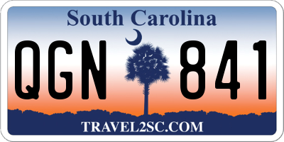SC license plate QGN841