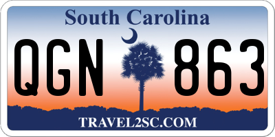 SC license plate QGN863