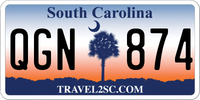 SC license plate QGN874