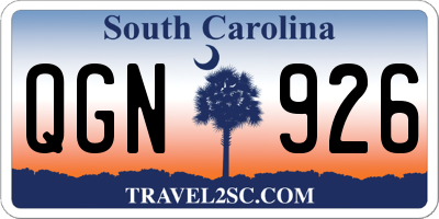 SC license plate QGN926