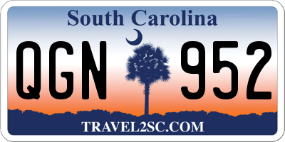 SC license plate QGN952