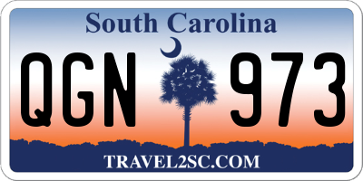 SC license plate QGN973