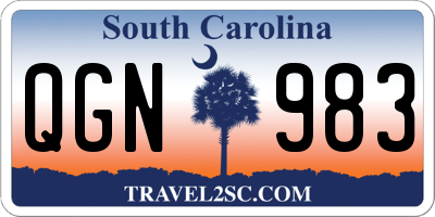 SC license plate QGN983