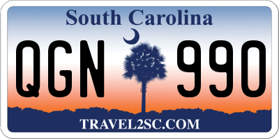 SC license plate QGN990