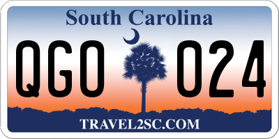 SC license plate QGO024