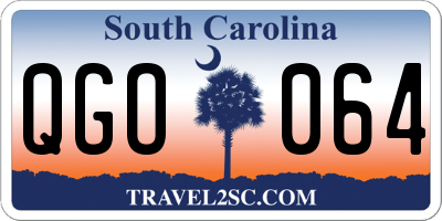 SC license plate QGO064