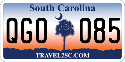 SC license plate QGO085