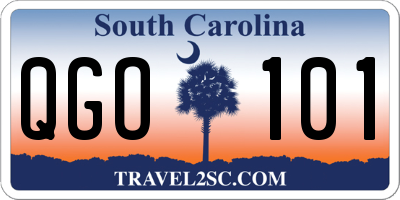 SC license plate QGO101
