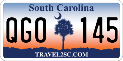SC license plate QGO145