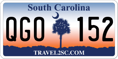 SC license plate QGO152