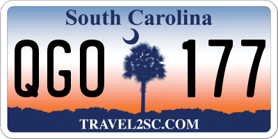 SC license plate QGO177