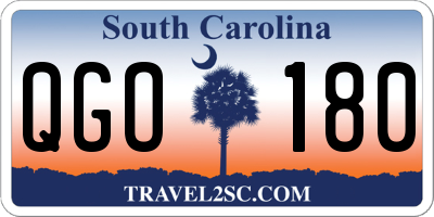 SC license plate QGO180