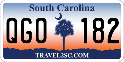 SC license plate QGO182