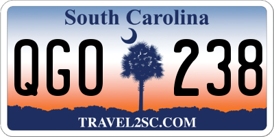 SC license plate QGO238