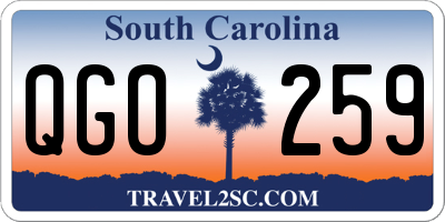 SC license plate QGO259