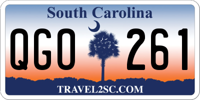 SC license plate QGO261