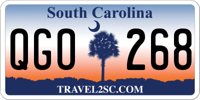 SC license plate QGO268