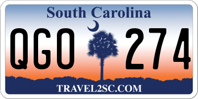 SC license plate QGO274