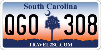 SC license plate QGO308
