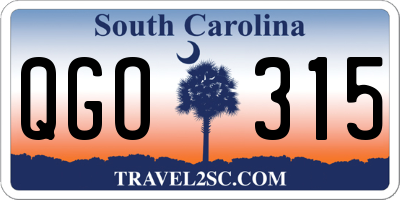 SC license plate QGO315